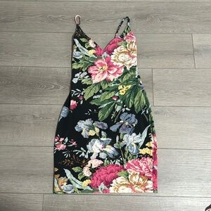 Vintage 90s Betsey Johnson Bodycon Floral Dress